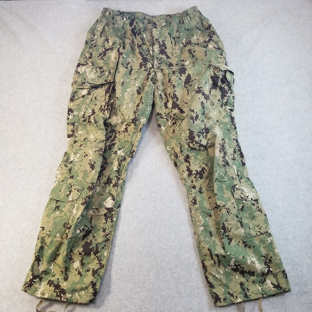 US Navy Pants Medium Short Working Uniform Type III NWU Seals Military Camo AOR2